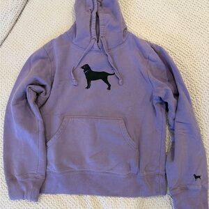 The Black Dog Lavender Hoodie with Black Silhouette